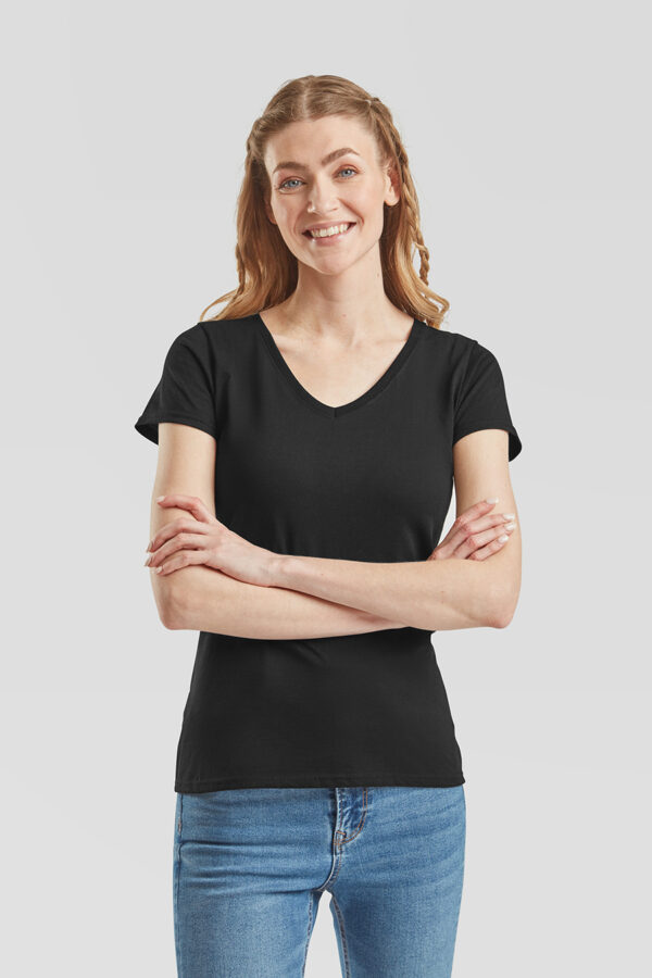 T-shirt donna manica corta collo a V VALUEWEIGHT - immagine 2