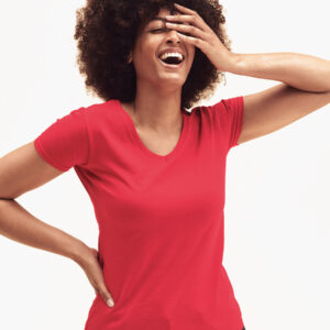 T-shirt donna manica corta collo a V VALUEWEIGHT