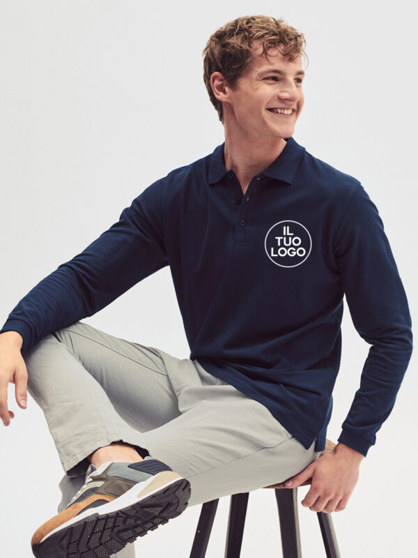 Polo uomo manica lunga PREMIUM - immagine 2