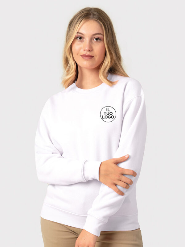 felpa donna girocollo leggera FRENCH TERRY - immagine 4