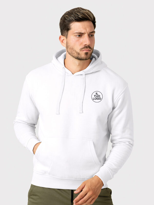 Felpa Uomo Cappuccio Leggera French Terry - immagine 2