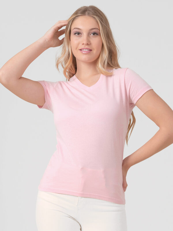 T-shirt donna manica corta collo a V Regular - immagine 2