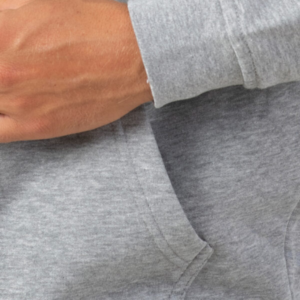 Felpa uomo cappuccio e zip leggera french terry - immagine 3