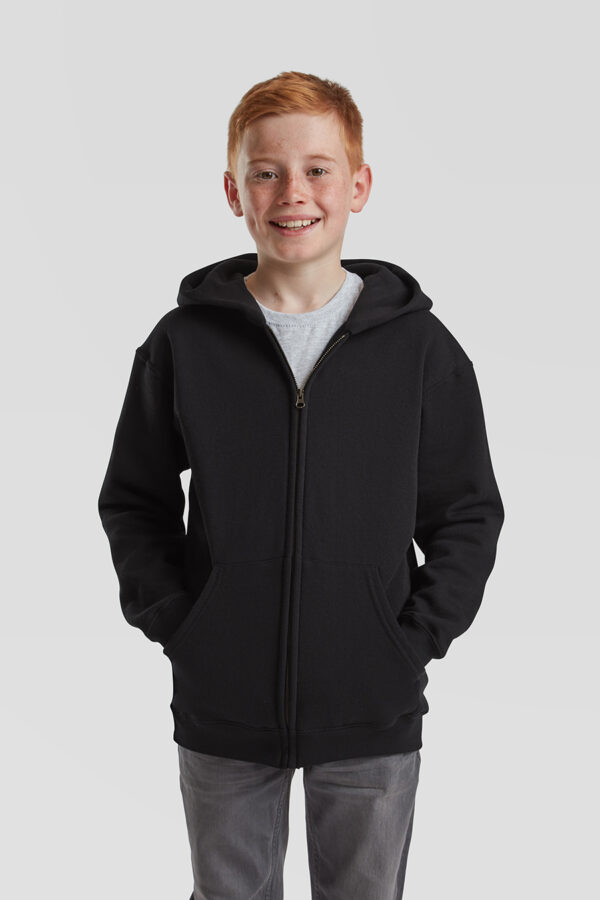 Felpa bambino cappuccio e zip CLASSIC UNISEX - immagine 2