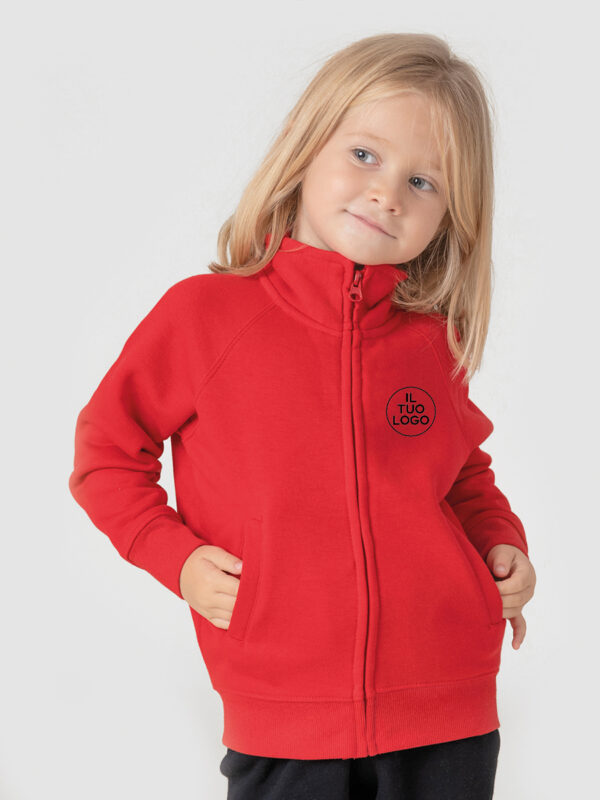 Felpa bambino zip intera PREMIUM UNISEX - immagine 2