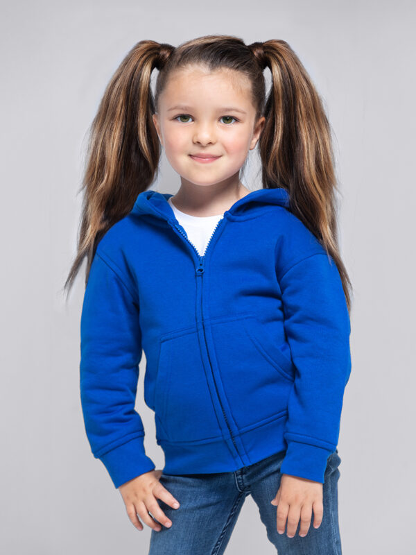 Felpa bambino con cappuccio e zip intera UNISEX - immagine 2