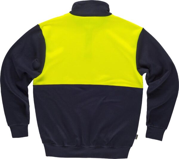 Felpa bicolore mezza zip con cuciture rinforzate UNISEX - immagine 4