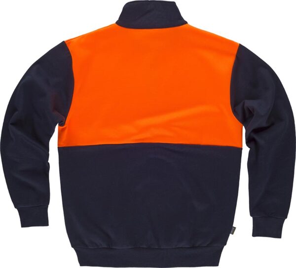 Felpa bicolore mezza zip con cuciture rinforzate UNISEX - immagine 6