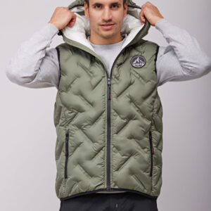 Gilet uomo imbottito con cappuccio