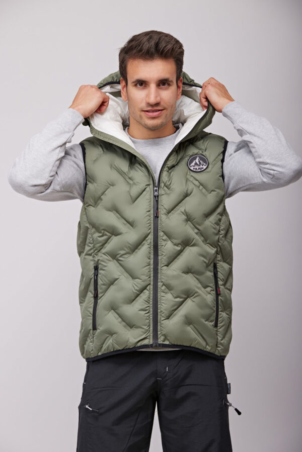 Gilet uomo imbottito con cappuccio