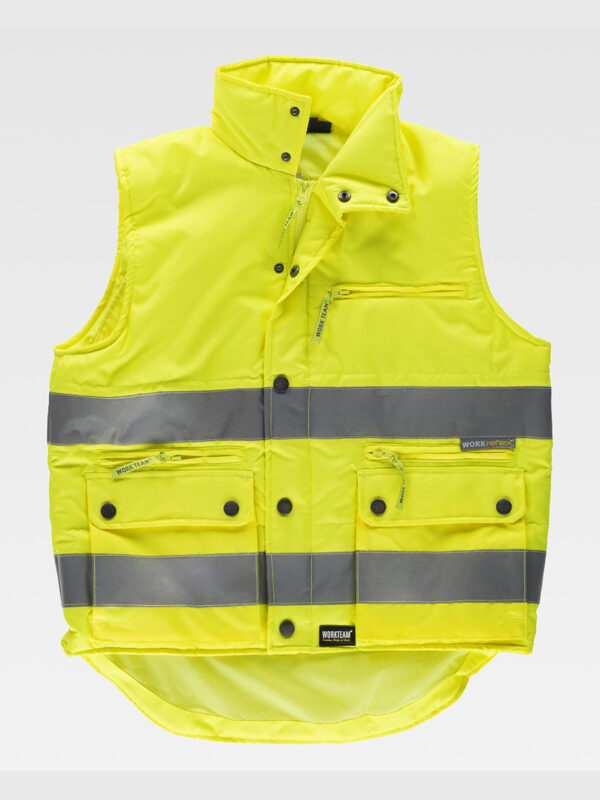 Gilet imbottito tessuto oxford alta visibilita classe 2