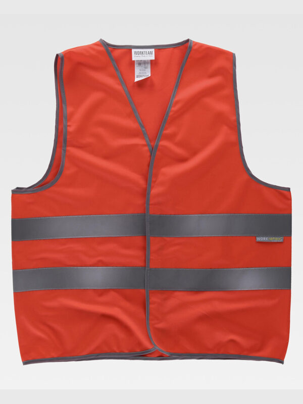 Gilet alta visibilita classe 2 con chiusura in velcro
