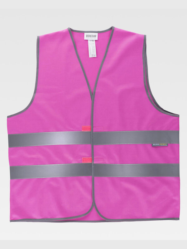 Gilet bande rifrangenti scollo a v - immagine 4