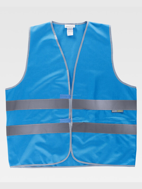 Gilet bande rifrangenti scollo a v - immagine 3