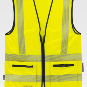 Gilet alta visibilita e bande rifrangenti discontinue