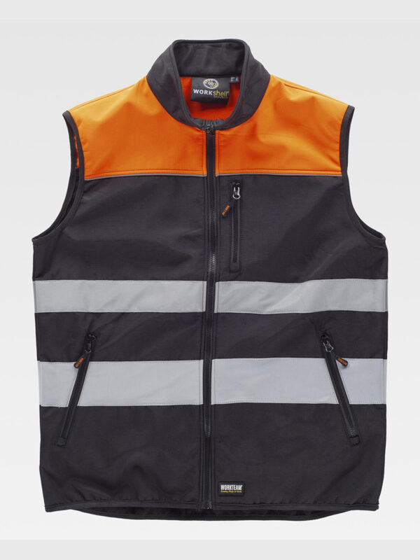 Gilet bande rifrangenti tessuto ripstop - immagine 3
