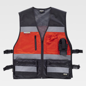 Gilet multitasche tessuto oxford