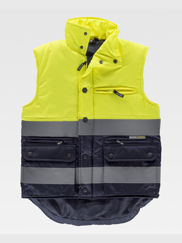 Gilet imbottito tessuto oxford alta visibilita classe 1