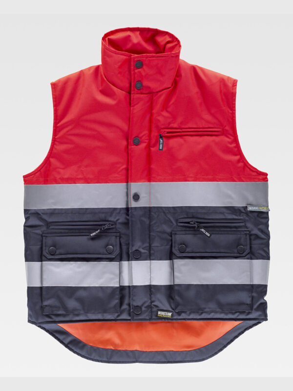 Gilet imbottito tessuto oxford alta visibilita classe 1