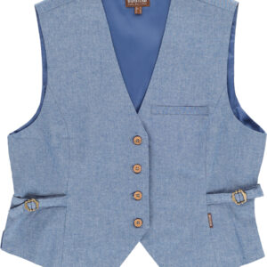 Gilet attillato da DONNA IN tessuto denim, foderato