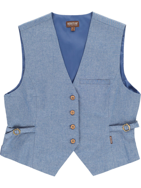 Gilet attillato da DONNA IN tessuto denim, foderato