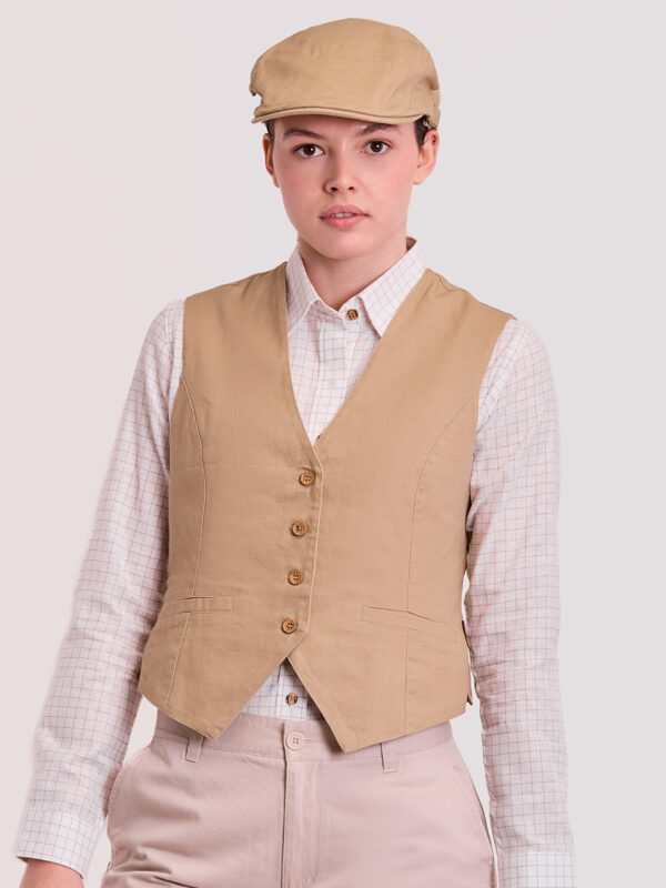 Gilet donna tessuto canvas