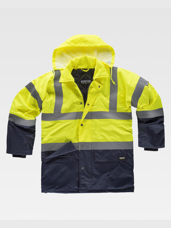 Parka imbottito alta visibilita classe 2