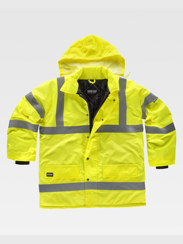 Parka imbottito alta visibilita classe 3