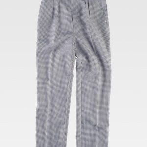 Pantalone cuoco tessuto a quadretti UNISEX