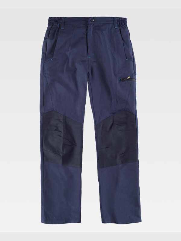 Pantalone da lavoro multitasche con rinforzi alle ginocchia in viscosa - immagine 2