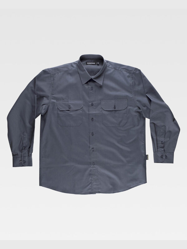 Camicia uomo manica lunga due tasche sul petto - immagine 3