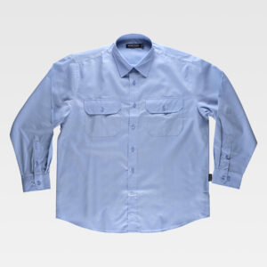 Camicia uomo manica lunga due tasche sul petto