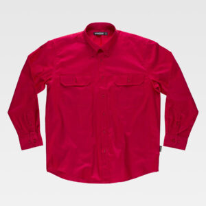 Camicia uomo manica lunga due tasche sul petto cotone