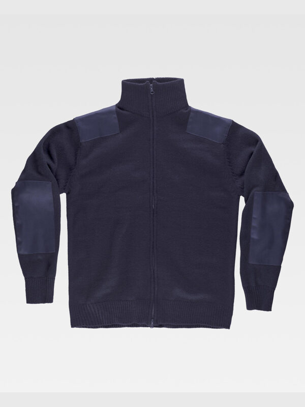 Pullover unisex zip intera rinforzi in twill - immagine 2