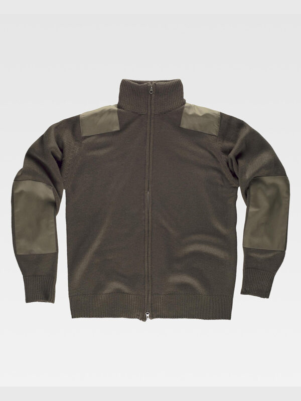 Pullover unisex zip intera rinforzi in twill