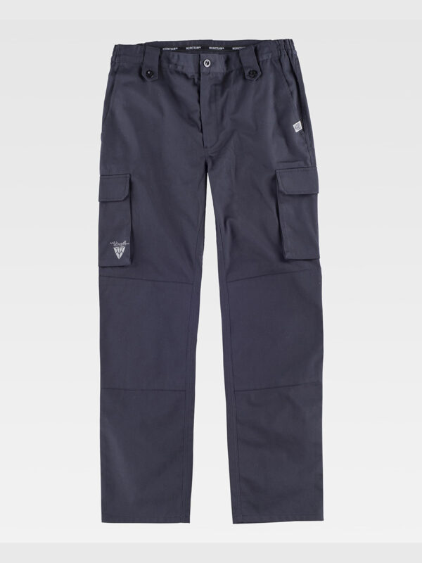 Pantalone da lavoro multitasche elasticizzato con rinforzi