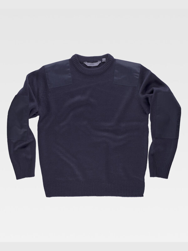 Pullover unisex girocollo rinforzi in twil - immagine 2