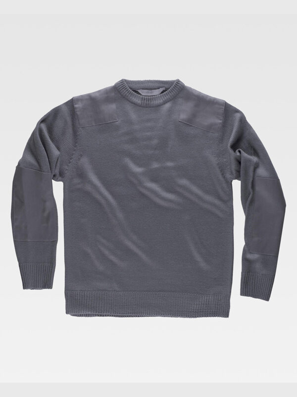Pullover unisex girocollo rinforzi in twil