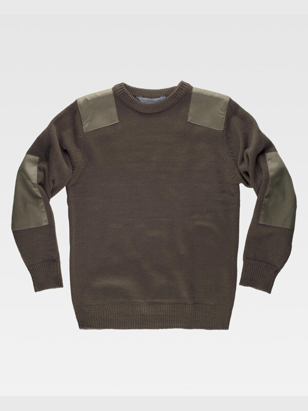 Pullover unisex girocollo rinforzi in twil - immagine 4