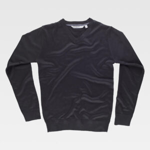 Pullover unisex collo a v