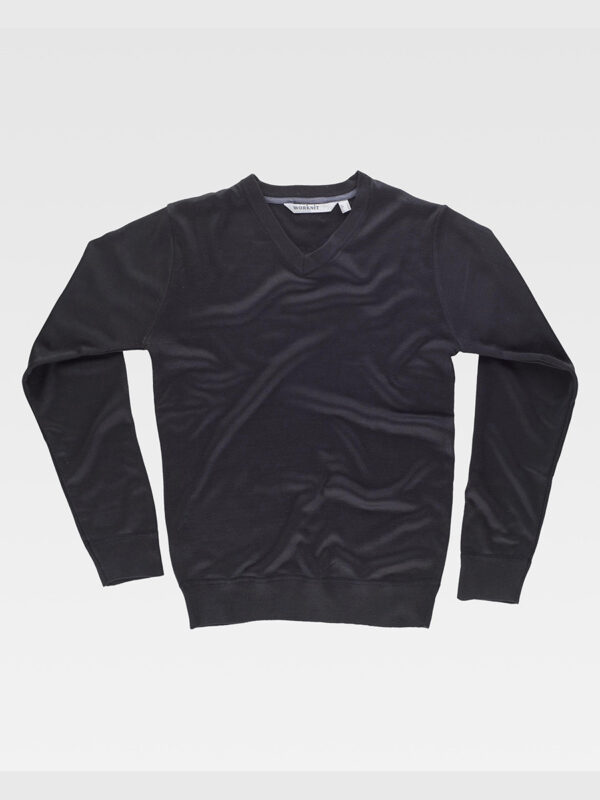 Pullover unisex collo a v