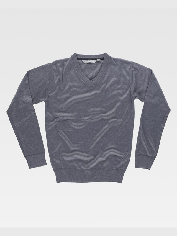 Pullover unisex collo a v - immagine 3