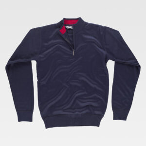 Pullover unisex mezza zip