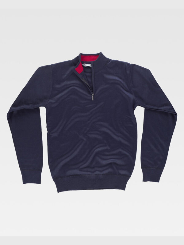 Pullover unisex mezza zip