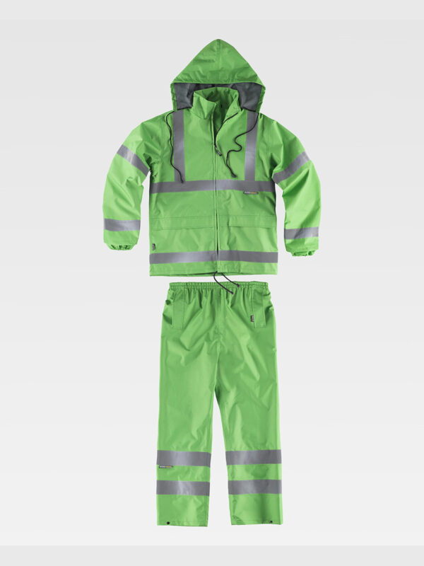 Completo impermeabile giacca + pantalone alta visibilita - immagine 3