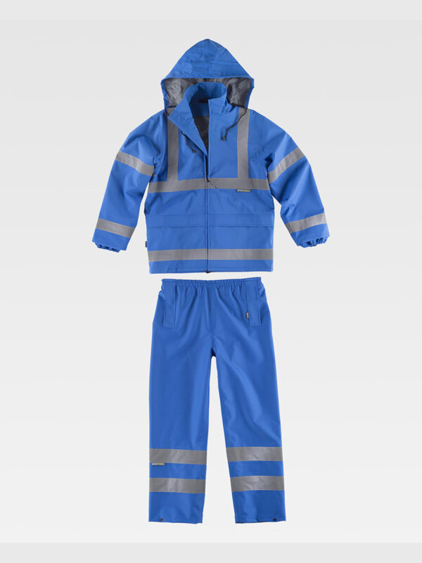 Completo impermeabile giacca + pantalone alta visibilita - immagine 4