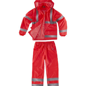 Completo impermeabile giacca + pantalone alta visibilita