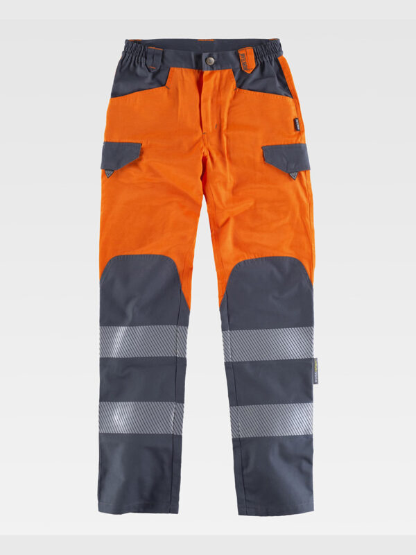 Pantalone alta visibilita e bande rifrangenti discontinue - immagine 3