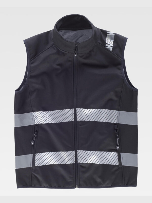 GILET SOFTSHELL BANDE RIFRANGENTI DISCONTINUE