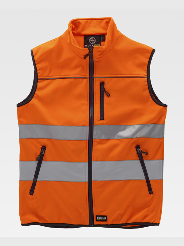 Gilet softshell tessuto ripstop alta visibilita classe 1
